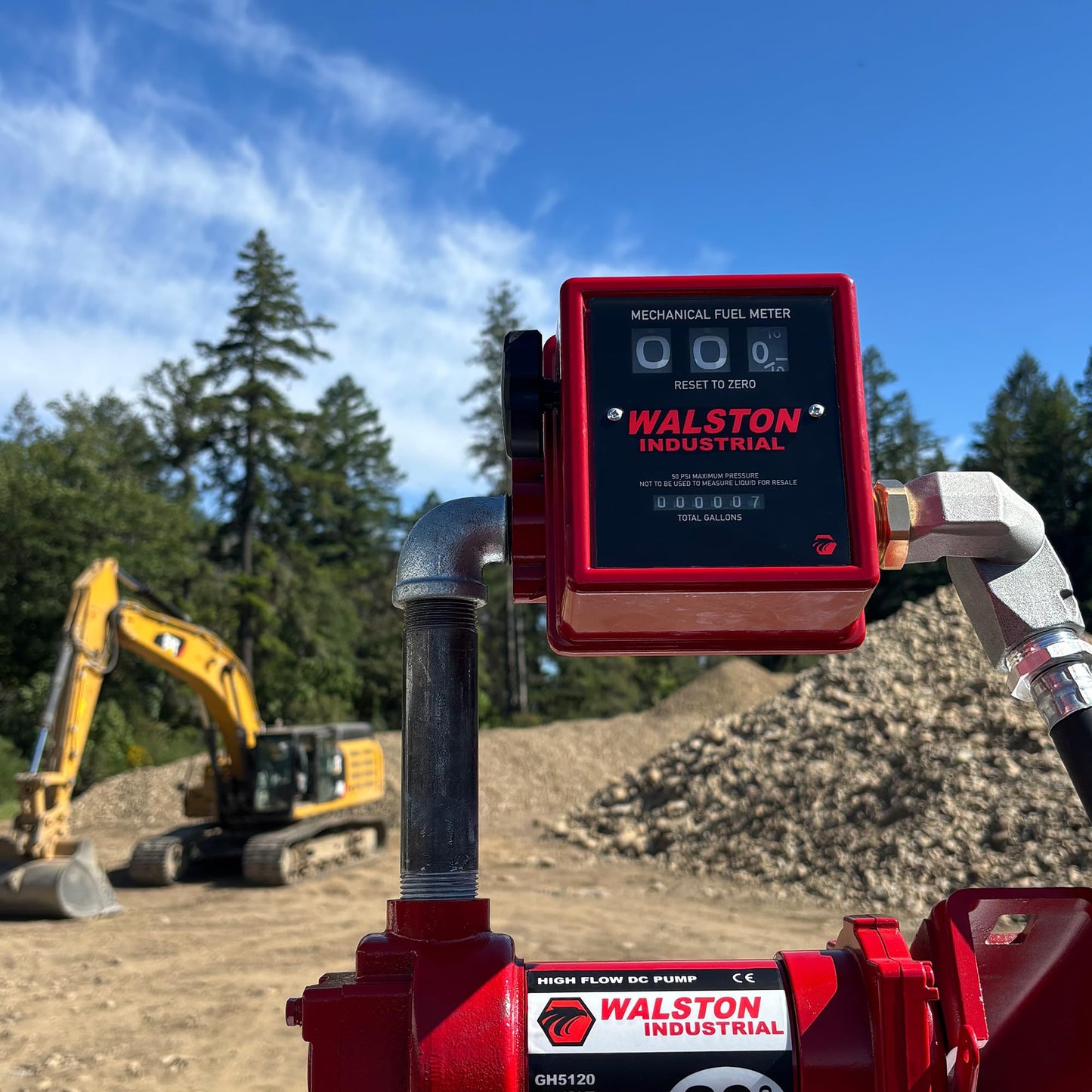 GH-5670 Mechanical Fuel Meter 3/4-Inch NPT Threads Fuel Counter for Diesel, Gasoline, Kerosine