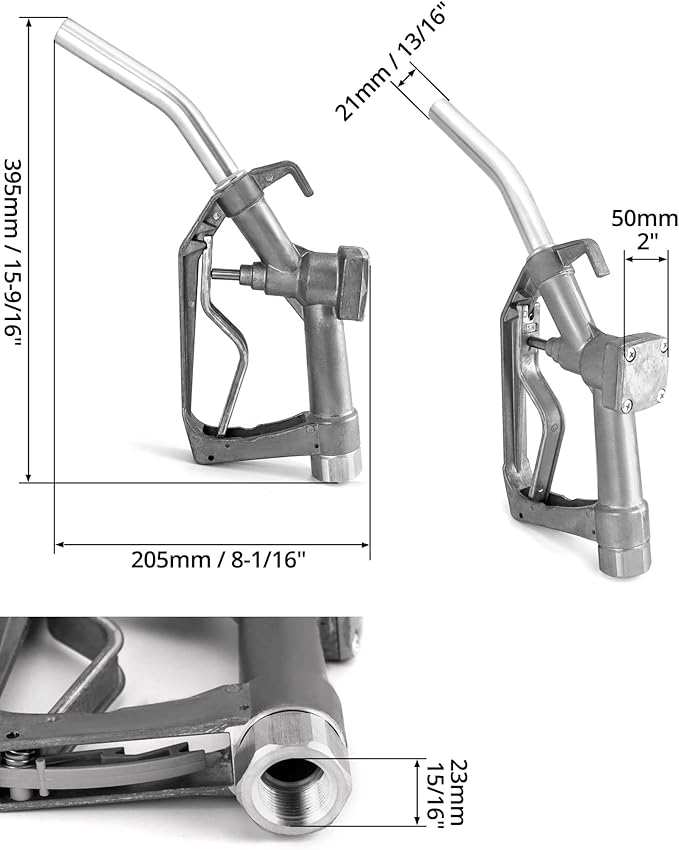 3/4-Inch Manual Fuel Nozzle – Heavy-Duty Aluminum, NPT Inlet, for Diesel, Kerosene & Transfer Pumps