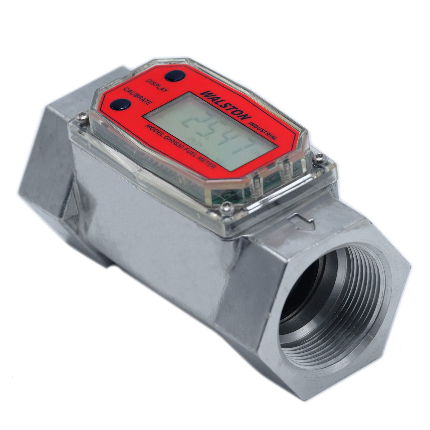 Stainless Steel GH-5630 Digital Fuel Meter 1-1/2 Inch, Fuel Meter for Diesel, Gasoline, Kerosine, Lubricants, 1.5” NPT