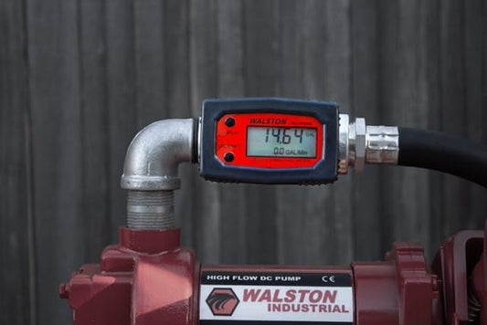 Walston Industrial GH-5640 Digital Fuel Meter 3/4 Inch, Heavy Duty Fuel Meter for Diesel, Gasoline, Kerosine, Lubricants, 3/4" NPT