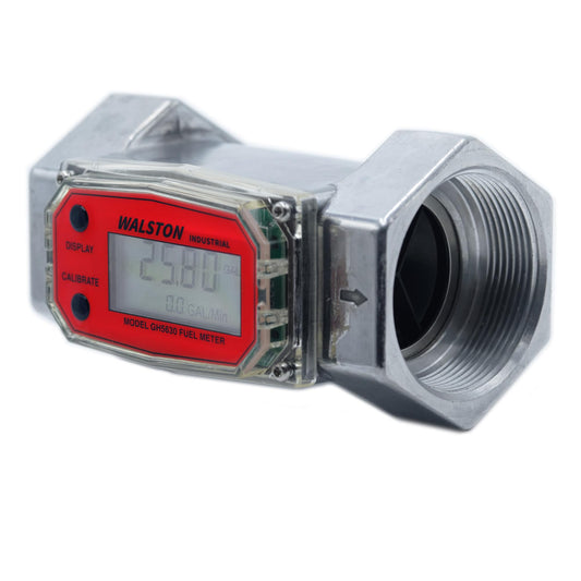 GH-5630 Digital Fuel Meter 2 Inch, Fuel Meter for Diesel, 3-30 GPM, Diesel, Gasoline, Kerosine, Lubricants, 2” NPT
