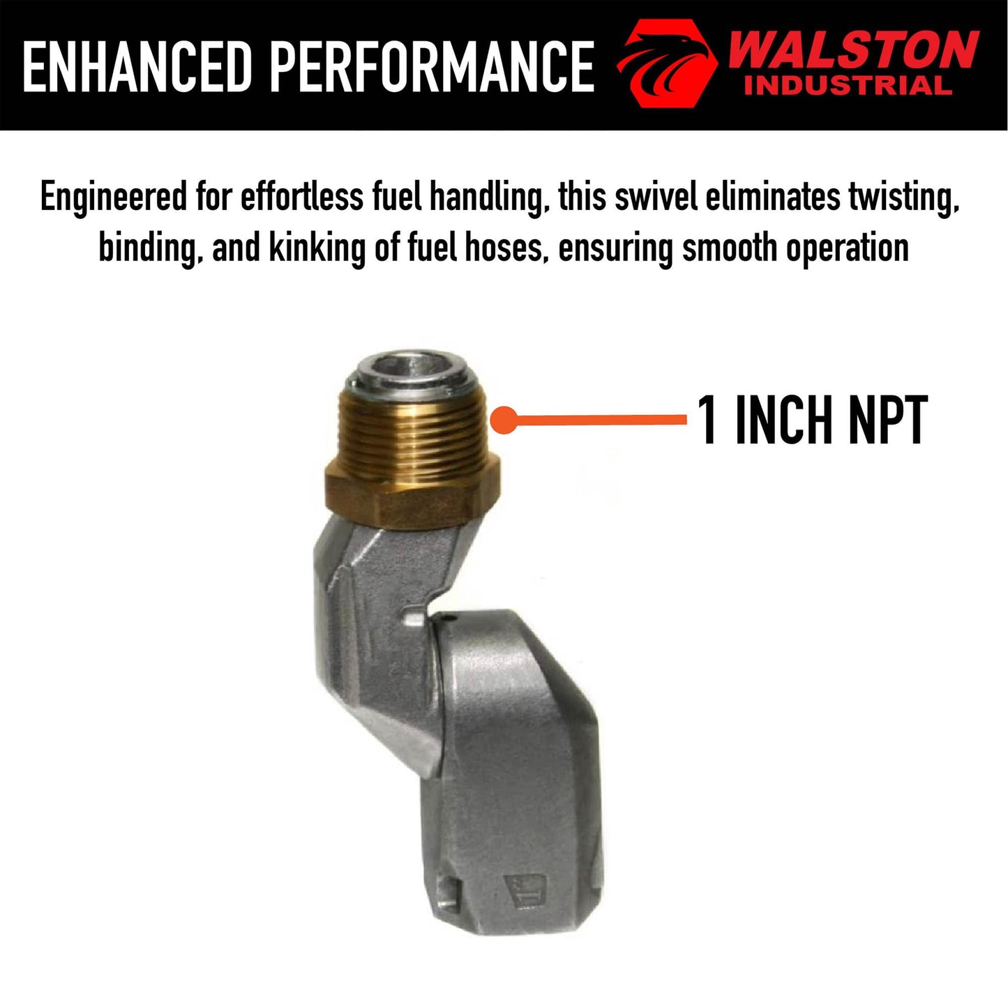 GH5320 Fuel Swivel 1 Inch NPT rotating swivel fitting for 1 inch fuel hose & nozzle
