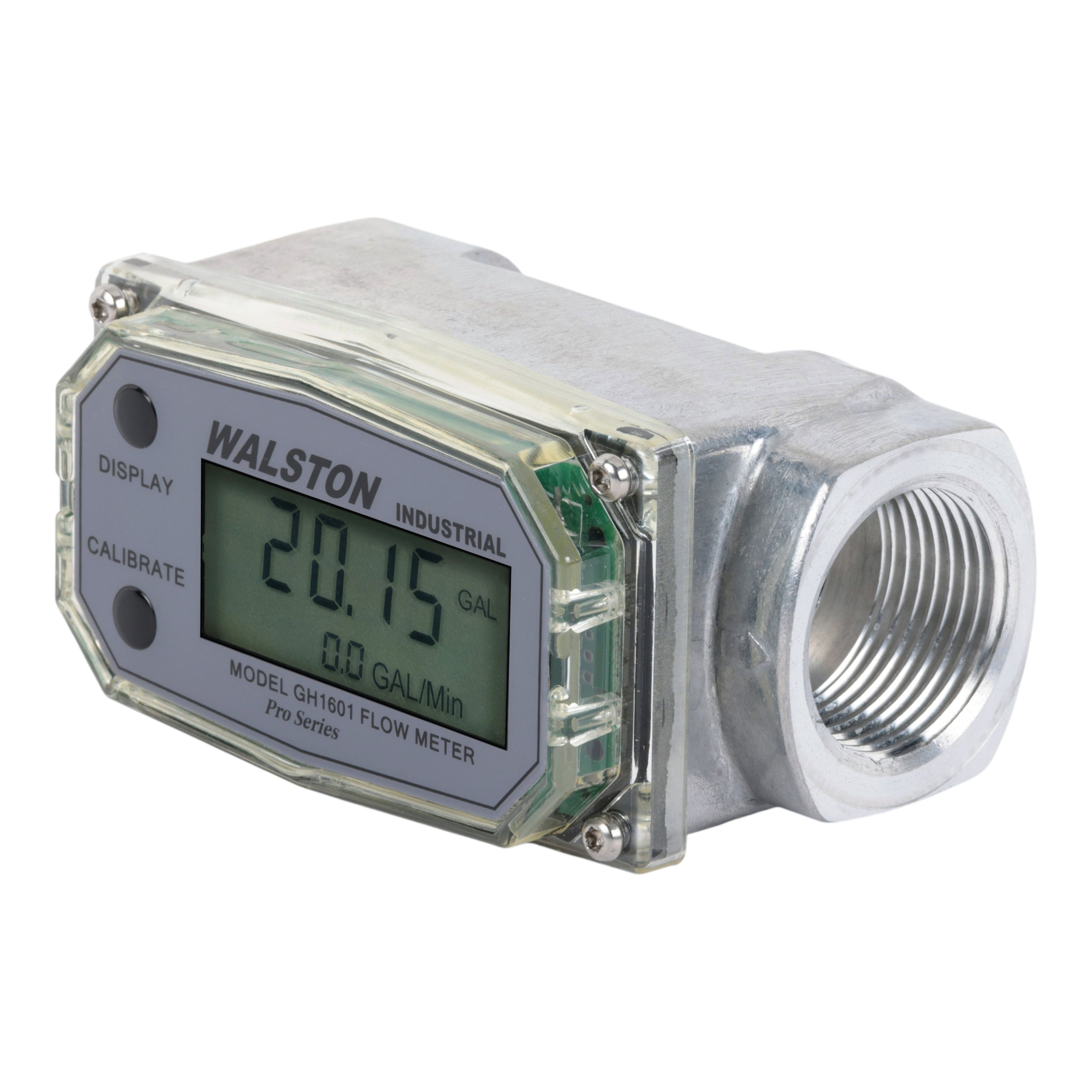 GH1601 Digital Flow Meter, 1 Inch NPT Threads, Inline Flowmeter for Fl ...