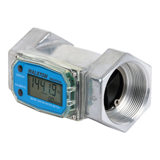 GH3100 Digital Water Flow Meter, 2 Inch NPT Threads, Inline Flowmeter for Water Measurement
