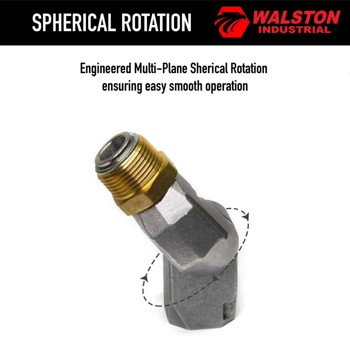 GH5325 Fuel Swivel 3/4 Inch NPT Rotating Swivel Fitting for 3/4 Inch Fuel Hose & Nozzle