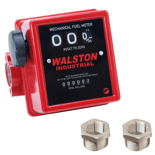 GH-5670 Mechanical Fuel Meter 3/4-Inch NPT Threads Fuel Counter for Diesel, Gasoline, Kerosine