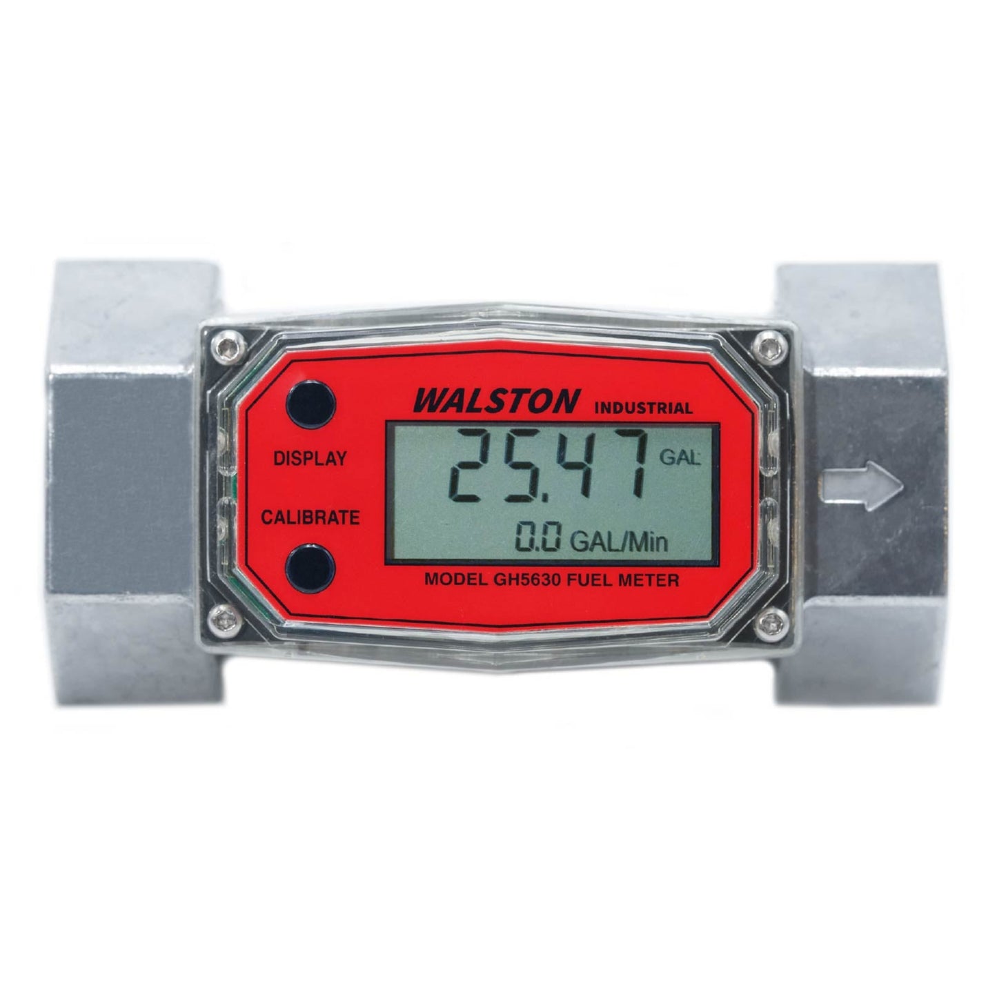 GH-5630 Digital Fuel Meter 1-1/2 Inch, Fuel Meter for Diesel, 10-75 GPM, Diesel, Gasoline, Kerosine, Lubricants, 1.5” NPT
