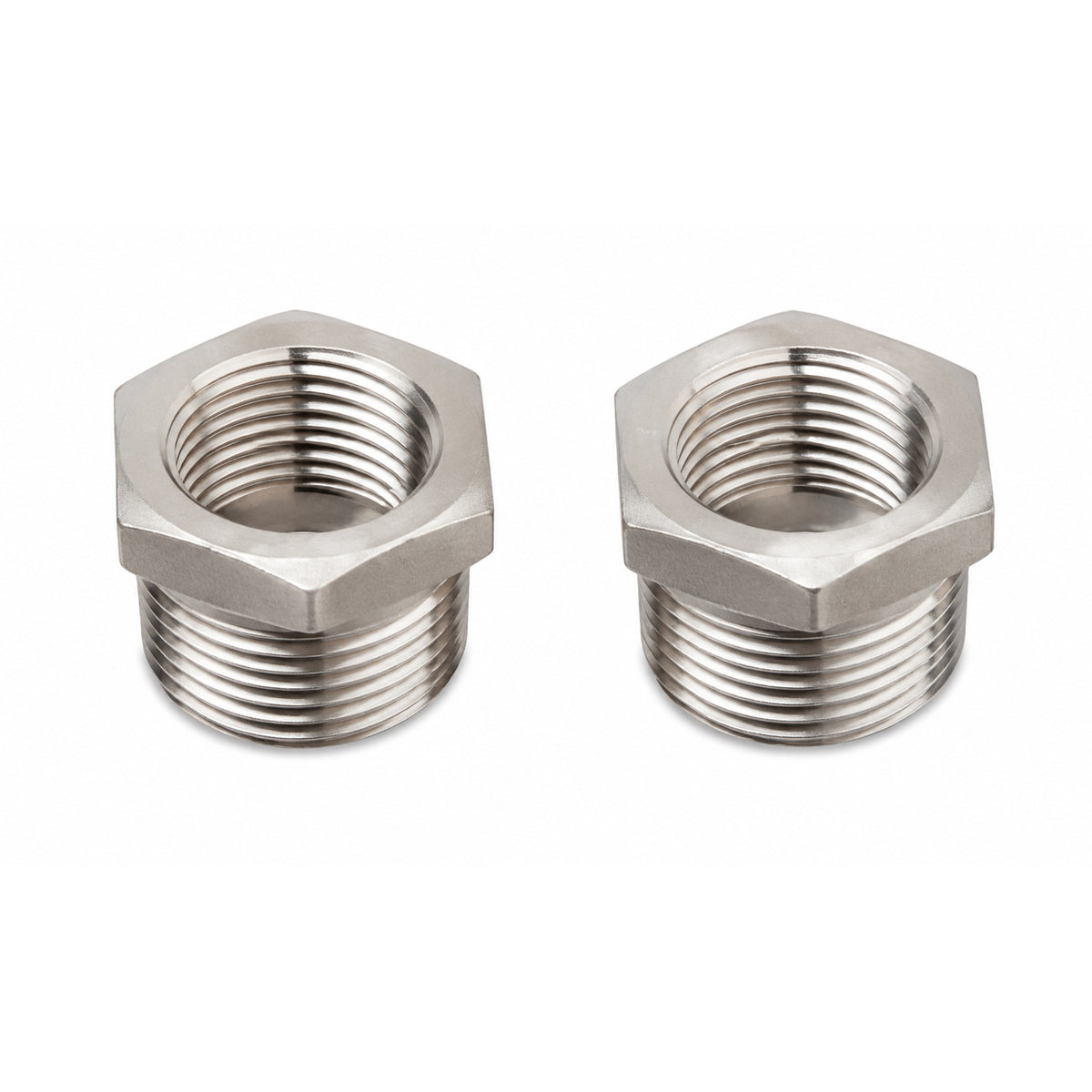 Stainless Steel GH3100 1 Inch Digital Water Meter, Stainless Steel Meter Female NPT With Stainless Steel 3/4 NPT Bushings